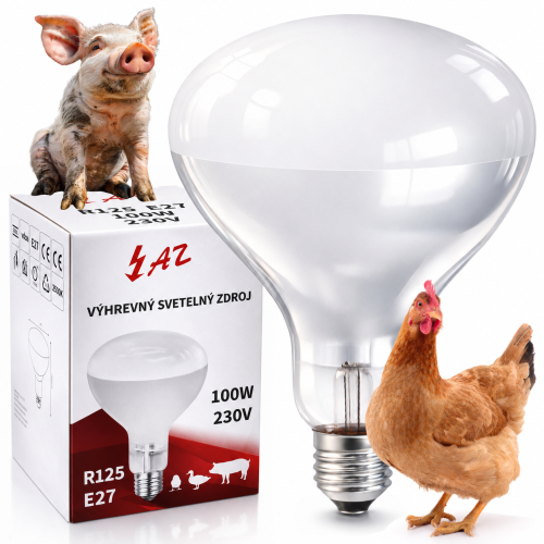 ŻARÓWKA PROMIENNIK PODCZERWIENI R125 E27 100W