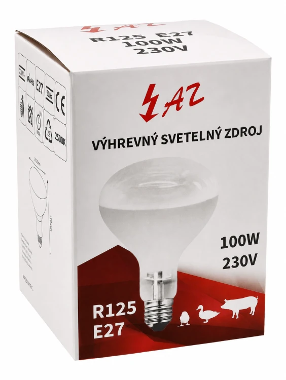 ŻARÓWKA PROMIENNIK PODCZERWIENI R125 E27 100W