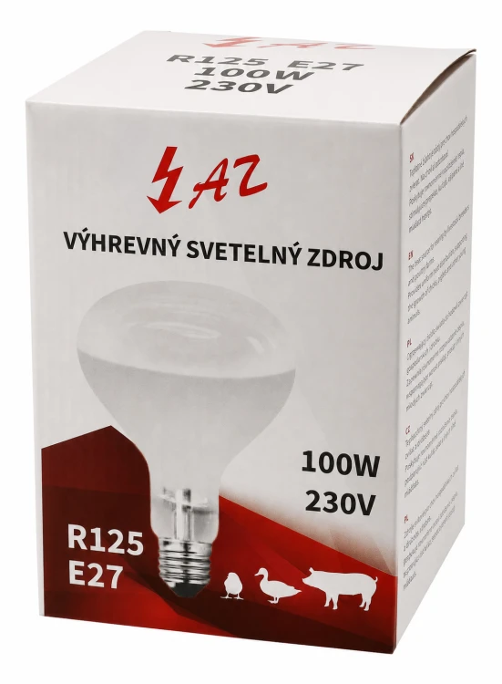 ŻARÓWKA PROMIENNIK PODCZERWIENI R125 E27 100W
