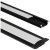 Profil P02 podtynkowy czarny + klosz mleczny 2m