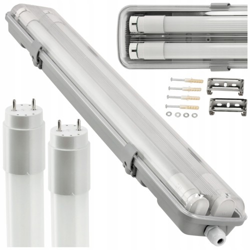 Oprawa Hermetyczna 120cm + 2x Tuby LED 18W NW