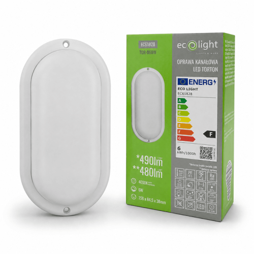 Torton TOR-06OB 6W 4000K 480lm IP54 OWAL Biały