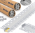 10x Profil LED Do GK 3m Aluminiowy Wpuszczany Karton Gips Szeroki Zestaw
