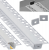 10x Profil LED Do GK 3m Aluminiowy Wpuszczany Karton Gips Szeroki Zestaw