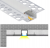 10x Profil LED Do GK 3m Aluminiowy Wpuszczany Karton Gips Szeroki Zestaw