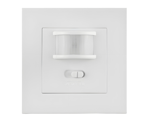 Czujnik Ruchu PIR Sensor 500W Biały Do Puszki Podtynkowy Zasięg max 9m IP20