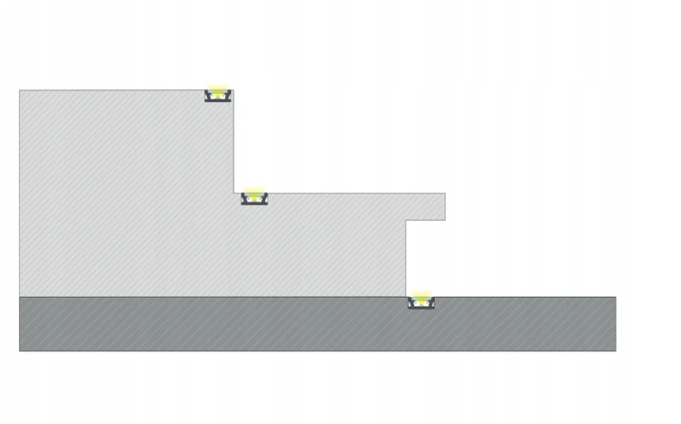 Profil LED Wodoodporny Czarny Aluminiowy 3m Wpuszczany Do Łazienki + Klosz