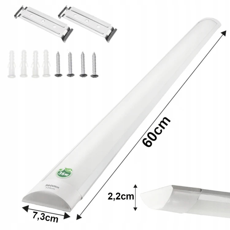 8x  Lampa LED Panel 60cm do Garażu Warsztatu 18W