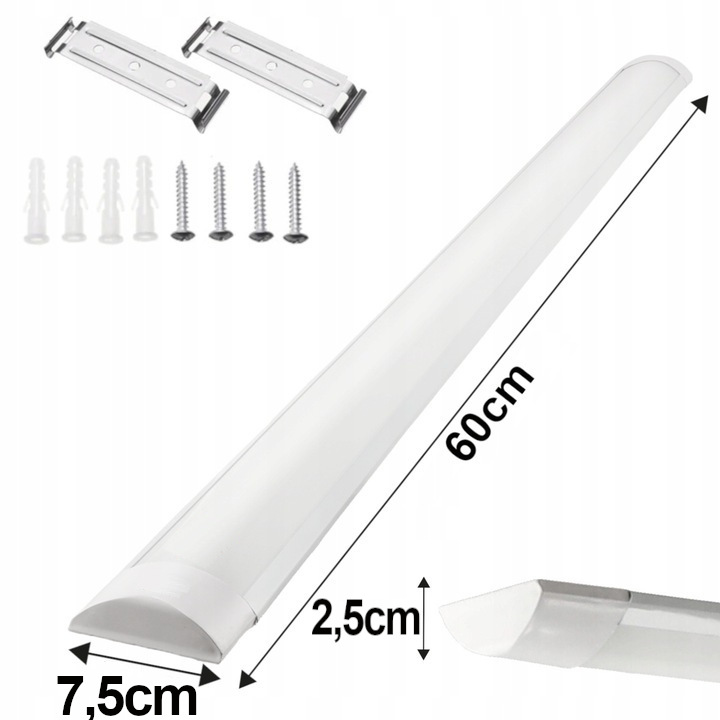 2x Panel LED Baten 18W 60cm 4500K 1650lm IP44