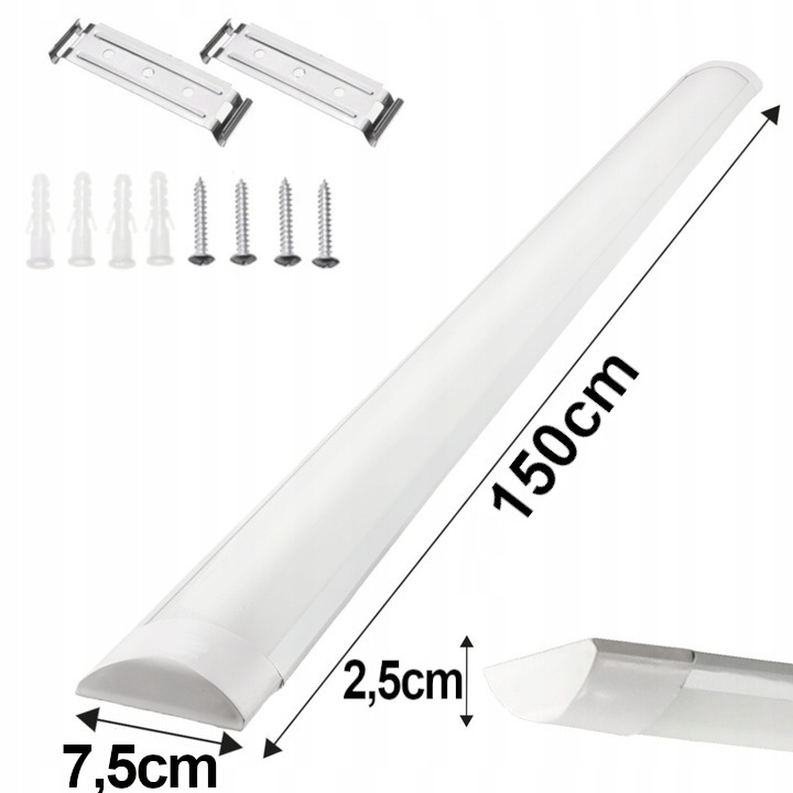 2x Panel LED Baten 50W 150cm 4500K 4500lm IP44