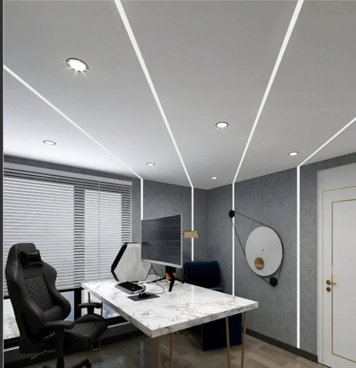 5x PROFIL LED PROFILE DO PŁYT GK GIPSOWYCH 2M Solidny Regips Aluminiowy