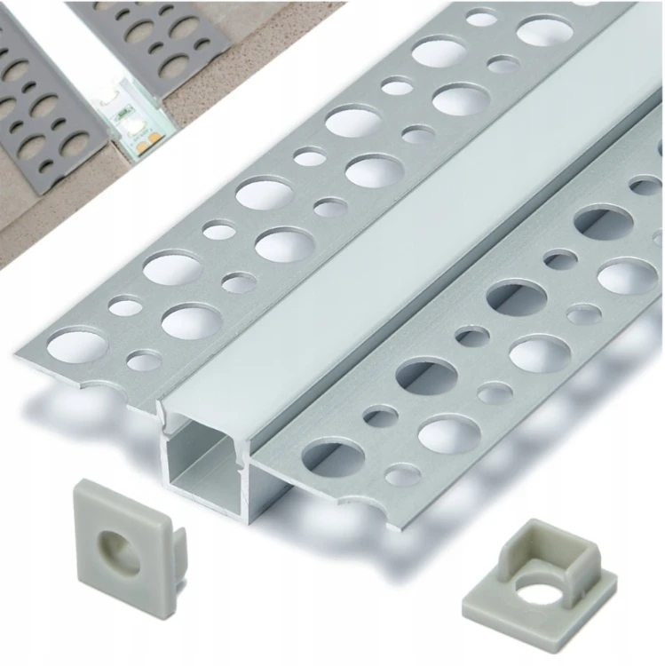 10x PROFIL LED ALUMINIOWY DO PŁYT GK GIPSOWYCH 2M Solidny Regips Taśmy LED
