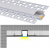 10x PROFIL LED ALUMINIOWY DO PŁYT GK GIPSOWYCH 2M Solidny Regips Taśmy LED