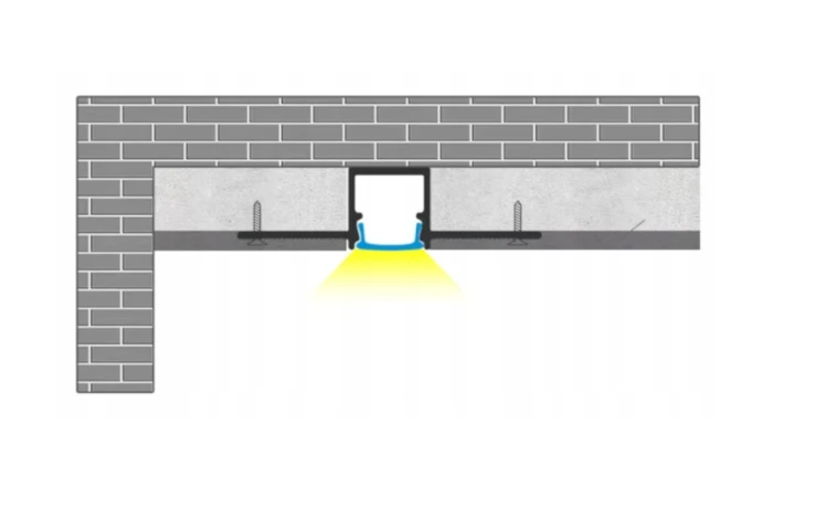 10x PROFIL LED ALUMINIOWY DO PŁYT GK GIPSOWYCH 2M Solidny Regips Taśmy LED