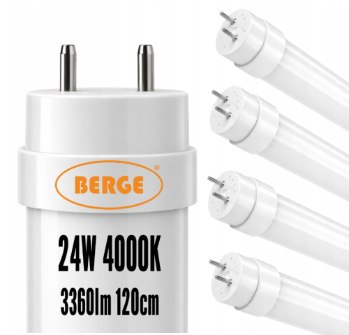 4x Świetlówka Tuba LED 120CM T8 24W =65W 3360lm 4000K G13 Światło Neutralne