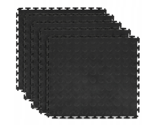 5x Podłoga Do Garażu Modułowa Płyta Garażowa PC 50x50x0,6cm Czarna