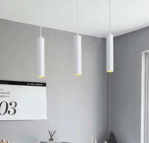 Lampa wisząca tuba LED GU10 biała