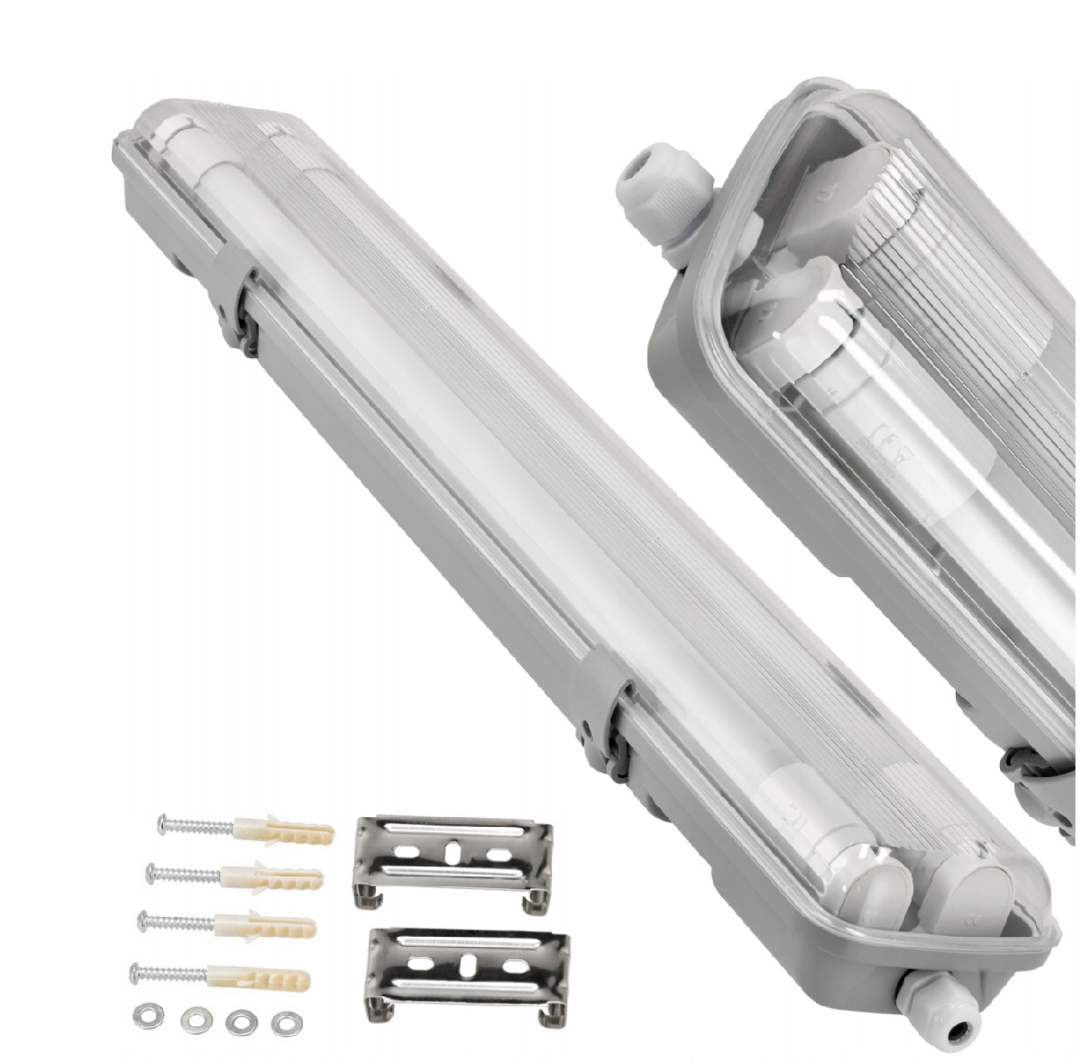 Oprawa hermetyczna LED blacha 2x60 cm - IP65